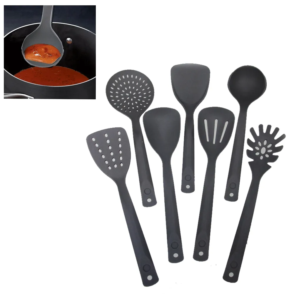 7 Serving Set Kitchen Cooking Utensil Tools Nylon Server Spatula Spoon Cookware