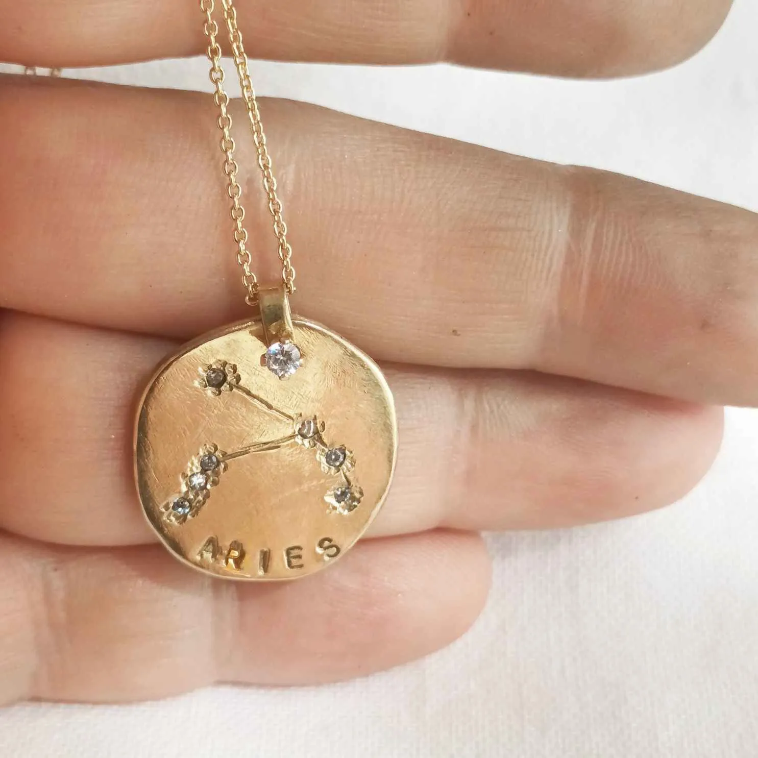 Aries Diamond Medallion