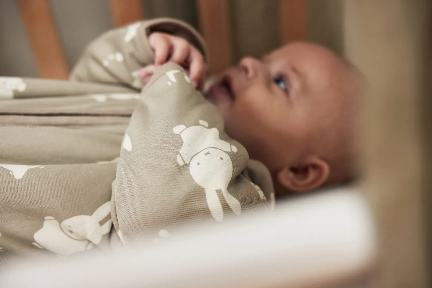 Baby Sleeping Bag Removable Sleeves 70cm Miffy  Snuffy - Olive Green