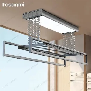Electric Remote Control Lifting Clothes Drying Rack - Foldable and Extendable Aluminum Alloy Design