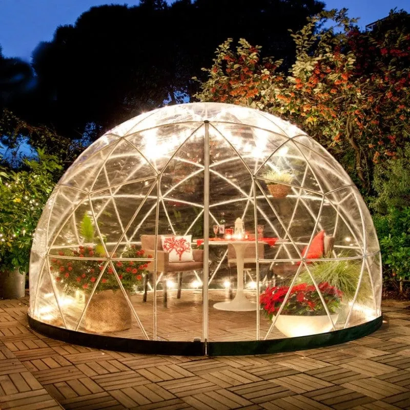 Garden Igloo | Dome, PVC, 11'9"W, 7'2"H - Outdoor Dining, Play Area for Children, Stylish Conservatory, Greenhouse, Gazebo