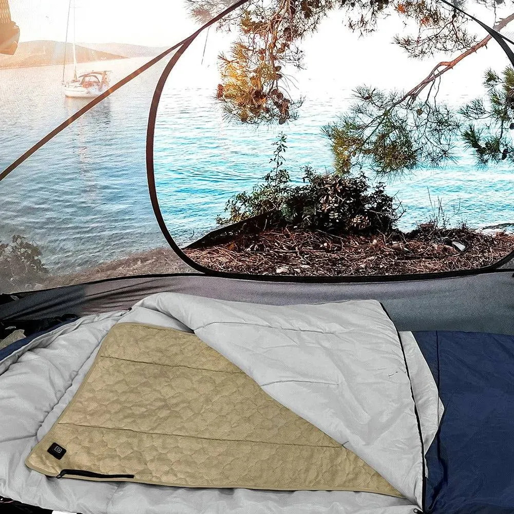 Heated Sleeping Bag Pad USB Charge Sleeping Bag Mattress Portable Heating Sleeping Sheet for Winter Keep Warm Camping Backpackin