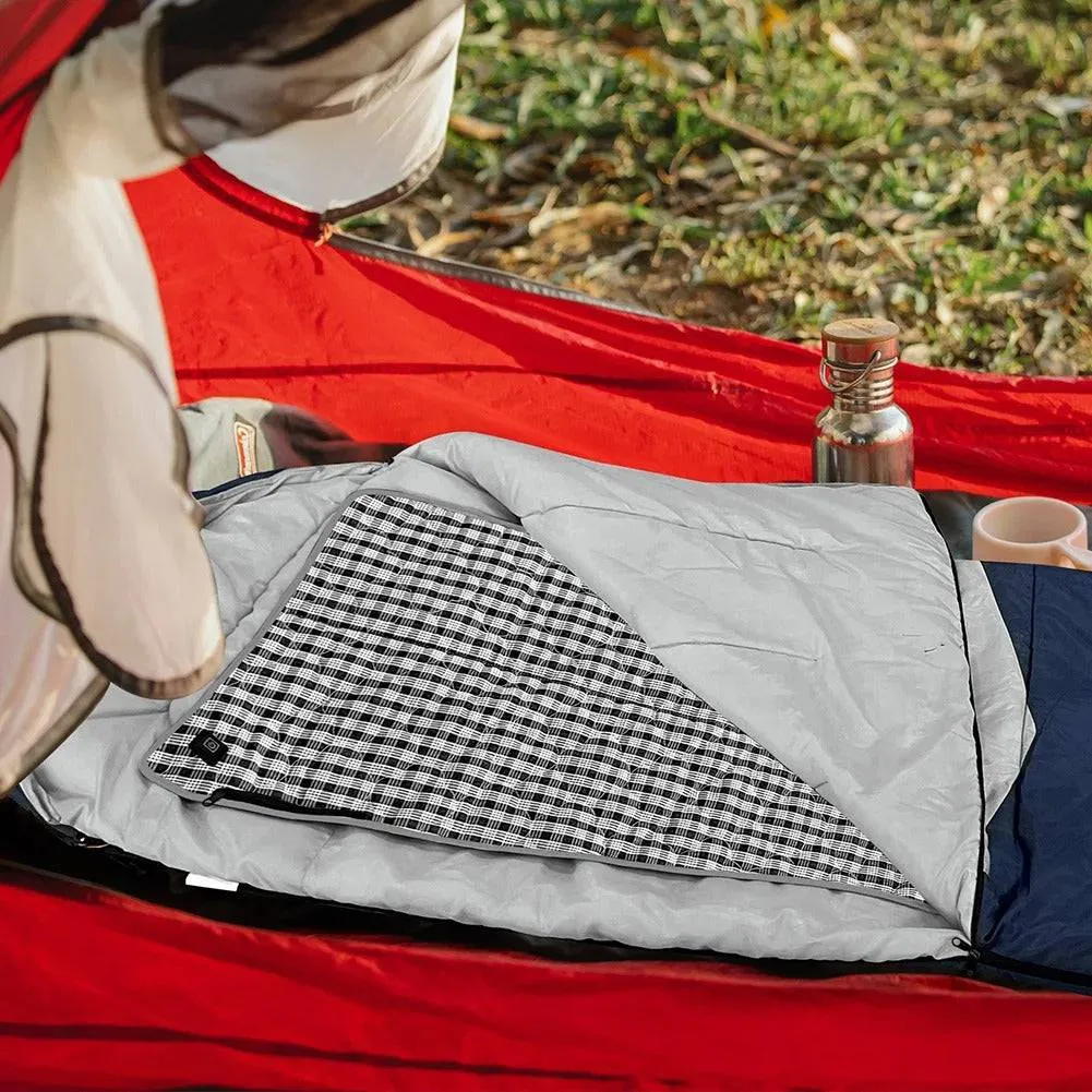 Heated Sleeping Bag Pad USB Charge Sleeping Bag Mattress Portable Heating Sleeping Sheet for Winter Keep Warm Camping Backpackin