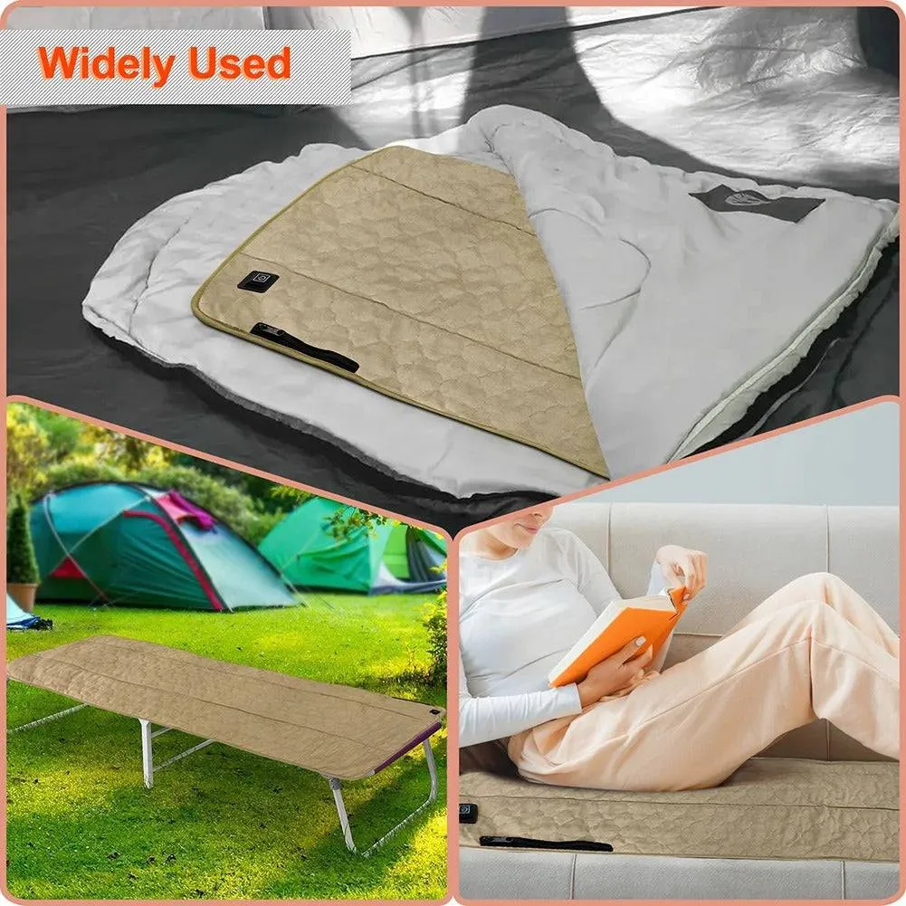 Heated Sleeping Bag Pad USB Charge Sleeping Bag Mattress Portable Heating Sleeping Sheet for Winter Keep Warm Camping Backpackin