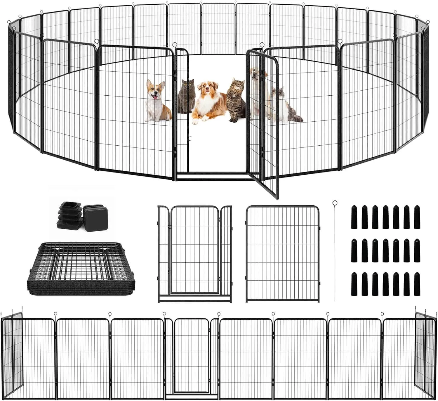 Heavy Duty Dog Playpen 32"W Indoor Outdoor
