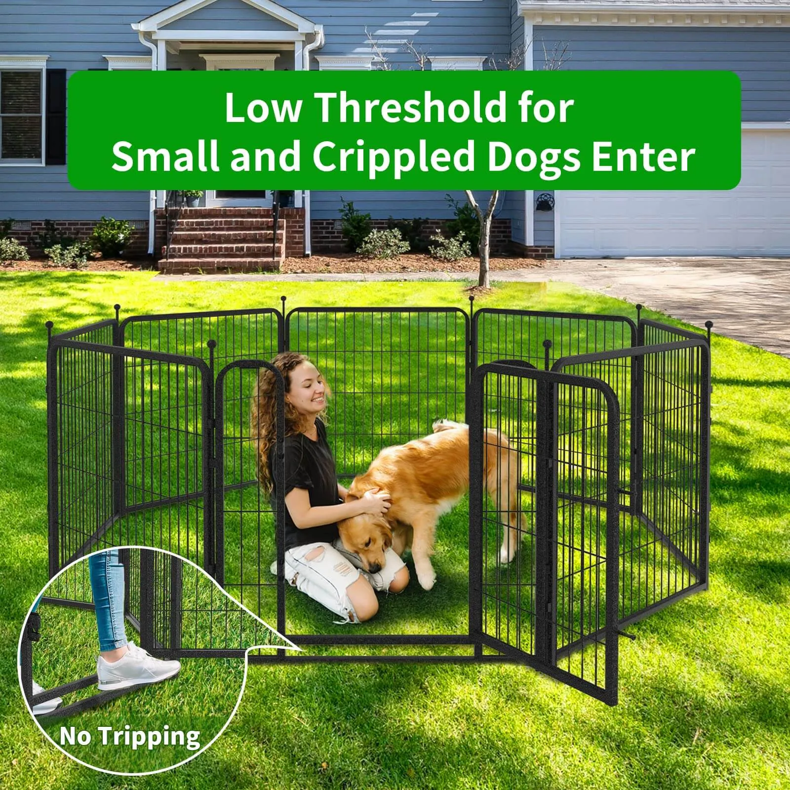 Heavy Duty Dog Playpen 32"W Indoor Outdoor