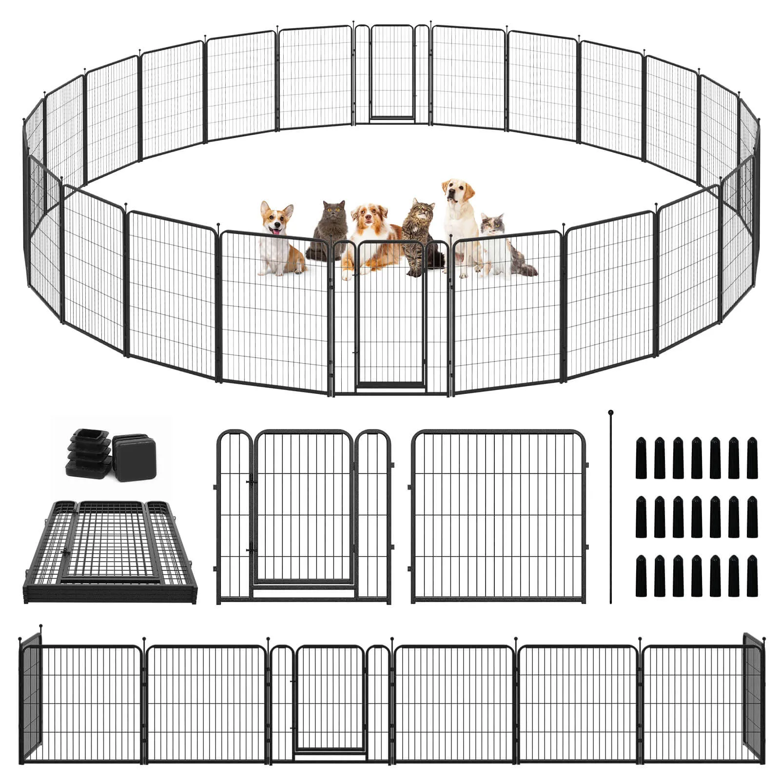 Heavy Duty Dog Playpen 32"W Indoor Outdoor