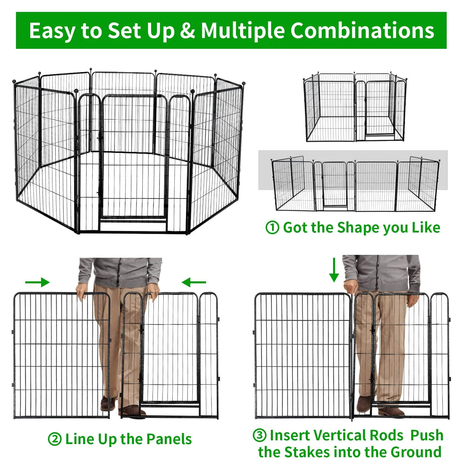 Heavy Duty Dog Playpen 32"W Indoor Outdoor