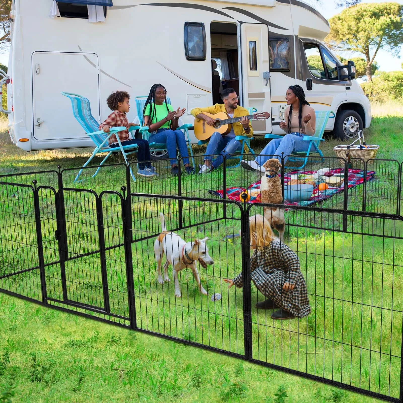 Heavy Duty Dog Playpen 32"W Indoor Outdoor