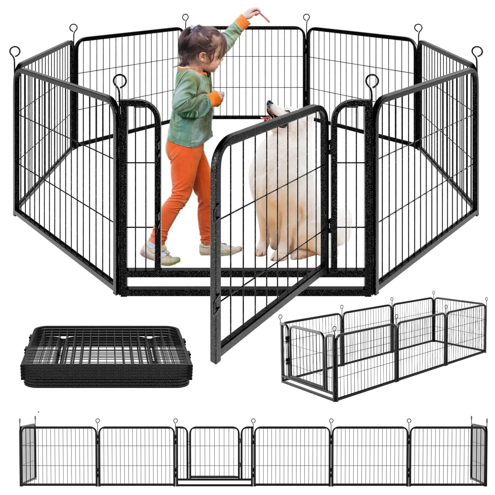 Heavy Duty Dog Playpen 32"W Indoor Outdoor