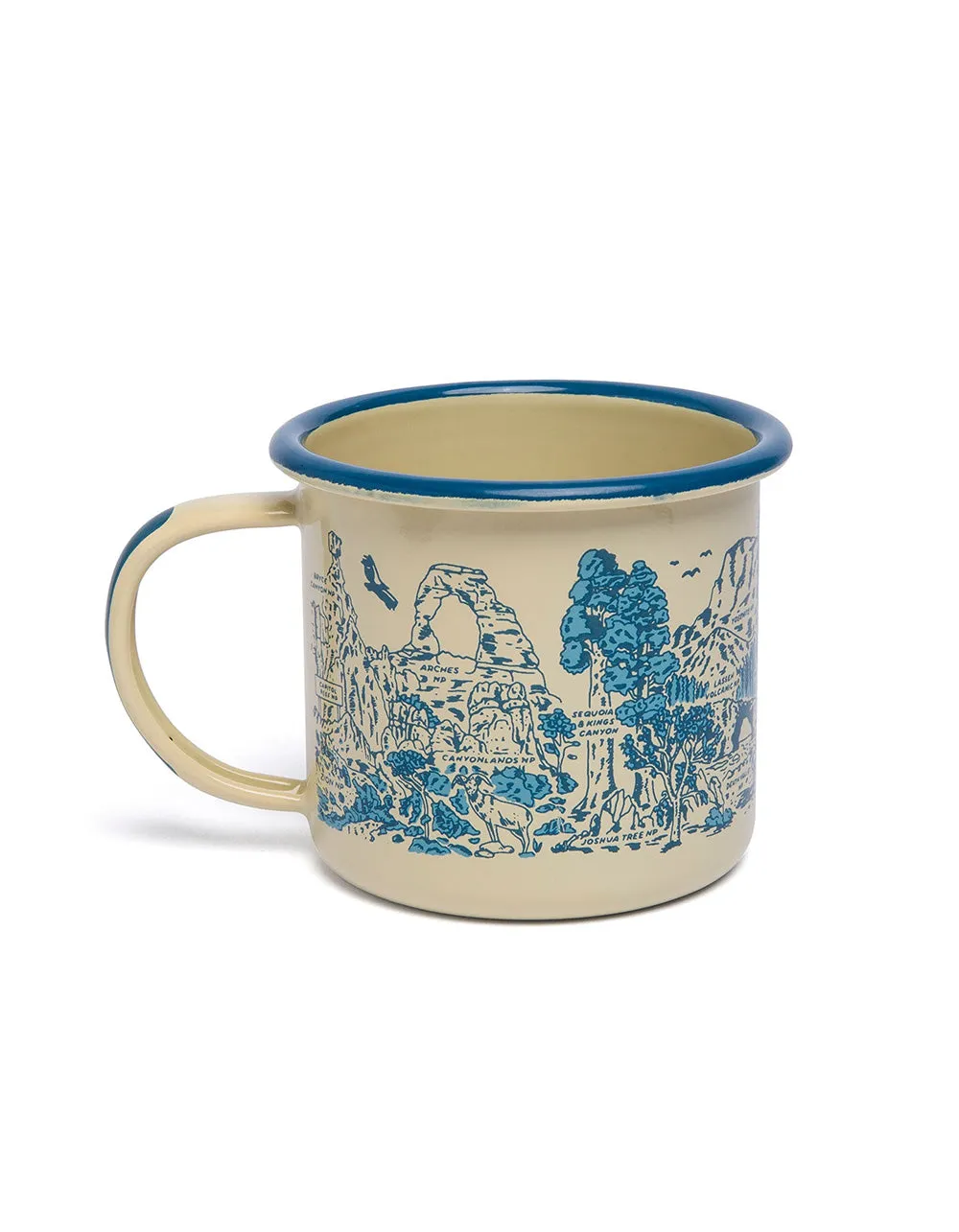 Leave it Better Parks Enamel Mug - Off White