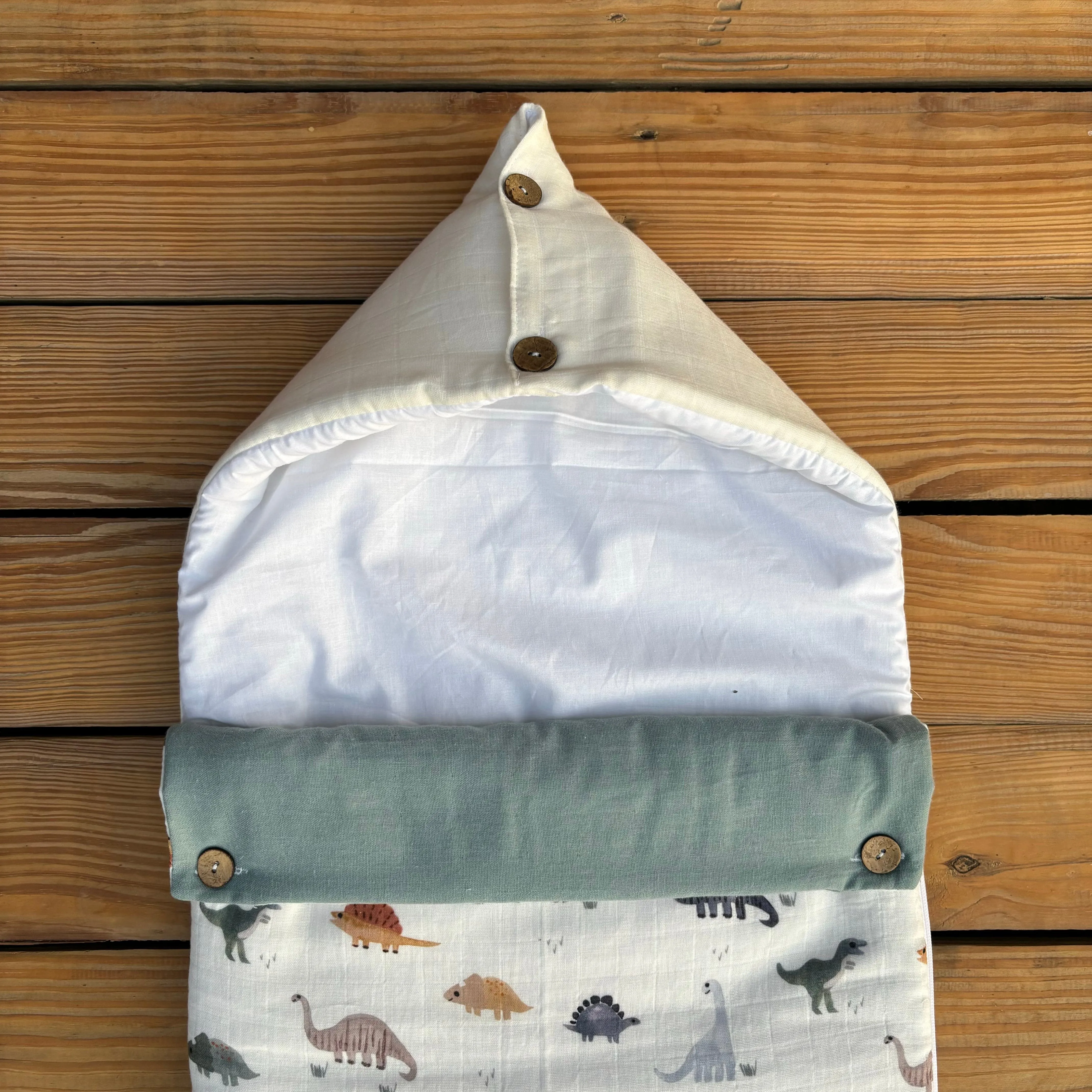 The Dino Land Baby Carrier Nest (Muslin),Carrying Nest Bag Portable Travelling Bed for Infants for 0-4 Months