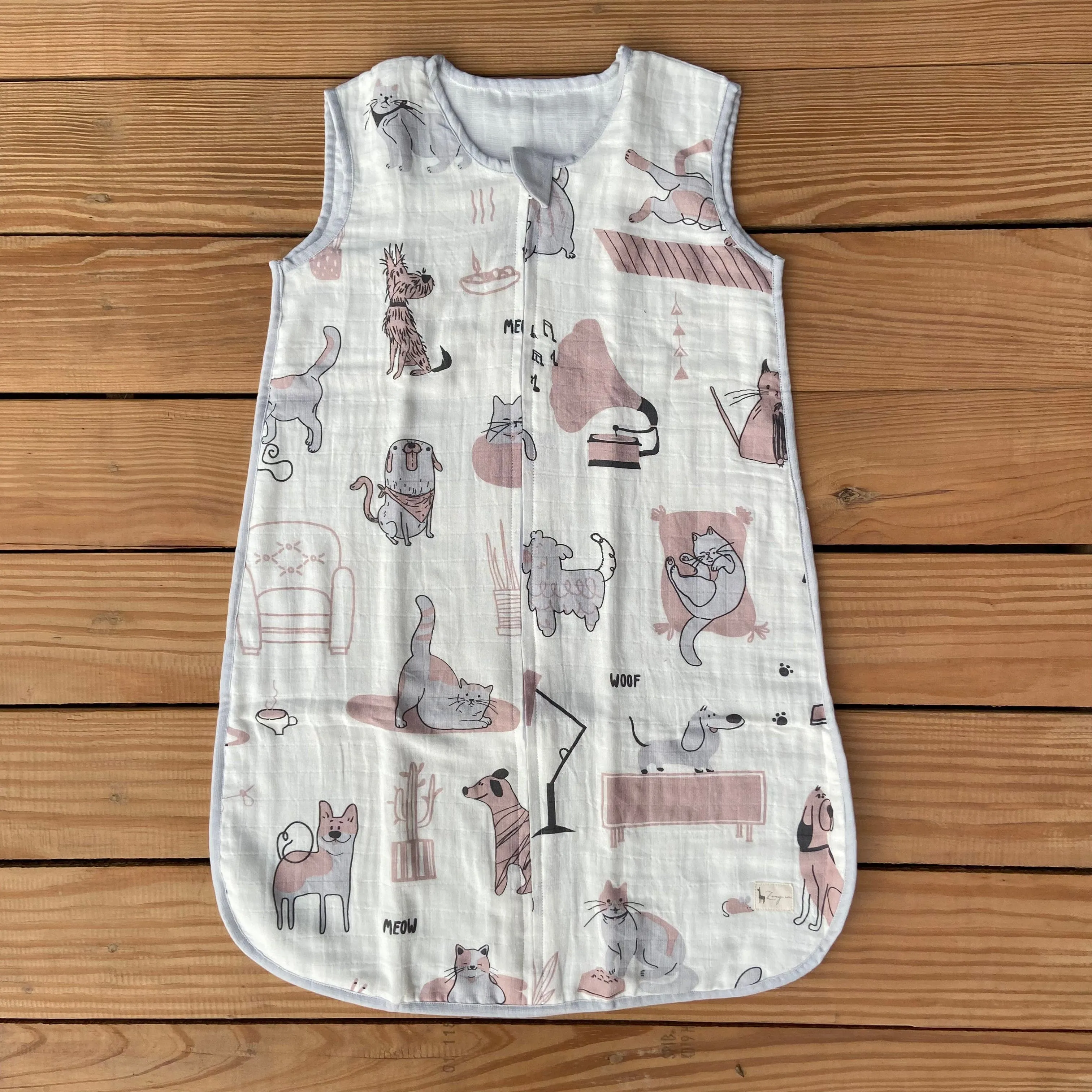 Woofles & Purrito Muslin Sleeping Bag (No FIlling)